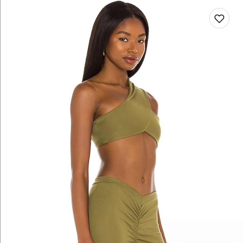 Miaou crop top in olive